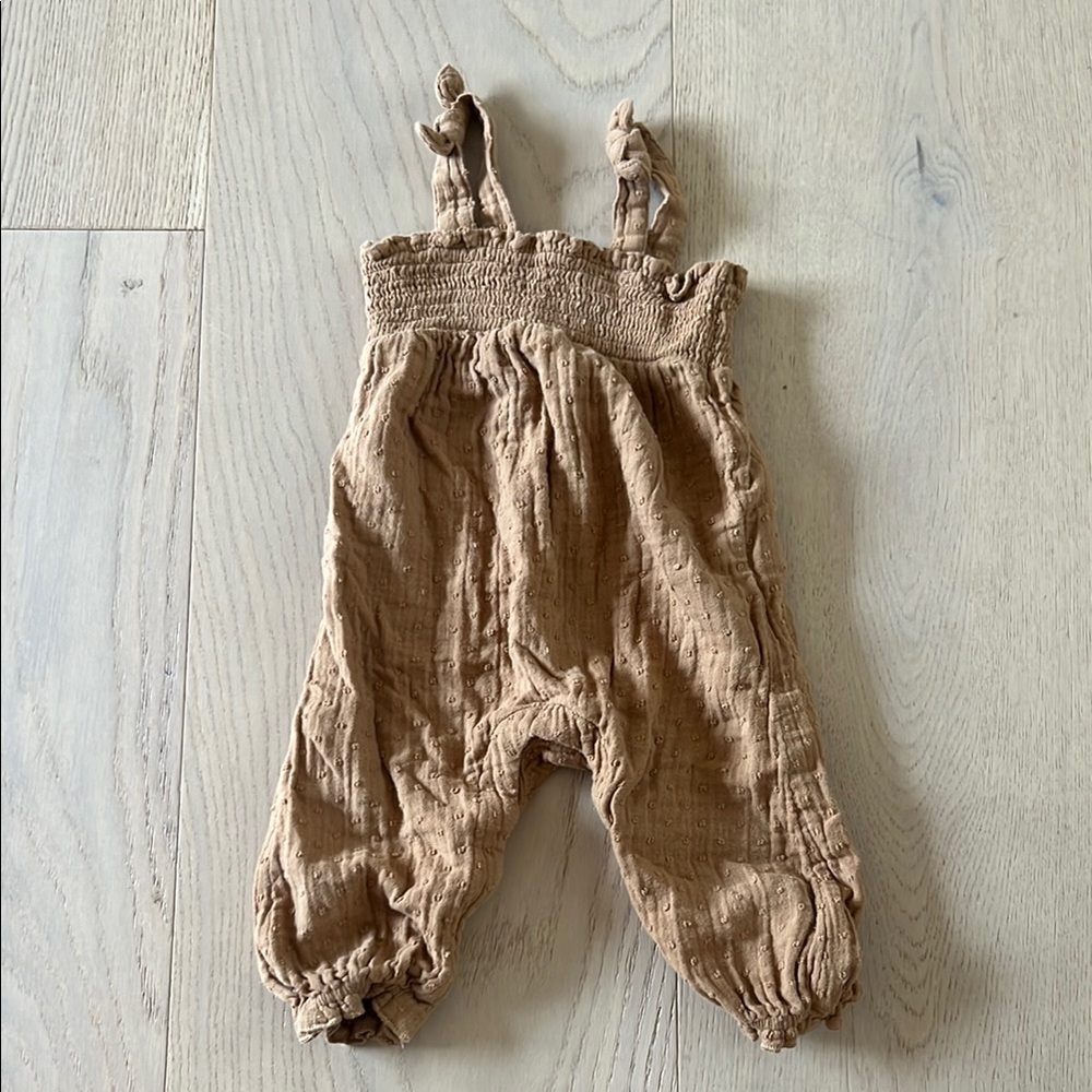 Old navy tan baby girl romper